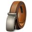 KEMISANT Gürtel Herren, Ledergürtel Ratsche Automatikschließe für Herren Business Anzug,Breit 35mm,Größe Angepasst(Orangebraun,120cm/34-40" taille verstellbar)