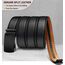 KEMISANT Gürtel Herren, Ledergürtel Ratsche Automatikschließe für Herren Business Anzug,Breit 35mm,Größe Angepasst(Schwarz-140cm/42-48" taille verstellbar)