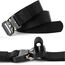 2er Unisex Gürtel Nylon Canvas Belt, Schnellverschluss Military Style Shooters Nylon Gürtel mit Metallschnalle, Armee-Grün + Schwarz, Einheitsgröße