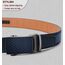 KEMISANT Gürtel Herren, Ledergürtel Ratsche Automatikschließe für Herren Business Anzug,Breit 35mm,Größe Angepasst(Navy Blau-160cm/48-56" taille verstellbar)