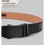 KEMISANT Gürtel Herren, Ledergürtel Ratsche Automatikschließe für Herren Business Anzug,Breit 35mm,Größe Angepasst,Schwarz2492,150cm/44-52" taille verstellbar