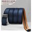 KEMISANT Gürtel Herren, Ledergürtel Ratsche Automatikschließe für Herren Business Anzug,Breit 35mm,Größe Angepasst(Navy Blau-160cm/48-56" taille verstellbar)
