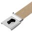 VINTAGE BASICS Unisex Stoffgürtel 130cm lang - 3,8cm breit - Herren und Damen Gürtel - Stufenlos verstellbarer Canvas Belt - Metallschnalle Beige