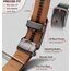 KEMISANT Gürtel Herren, Ledergürtel Ratsche Automatikschließe für Herren Business Anzug,Breit 35mm,Größe Angepasst(Orangebraun,160cm/48-56" taille verstellbar)