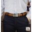 KEMISANT Gürtel Herren, Ledergürtel Ratsche Automatikschließe für Herren Business Anzug,Breit 35mm,Größe Angepasst(Orangebraun,160cm/48-56" taille verstellbar)
