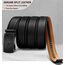 KEMISANT Gürtel Herren, Ledergürtel Ratsche Automatikschließe für Herren Business Anzug,Breit 35mm,Größe Angepasst(Schwarz,140cm/42-48" taille verstellbar)