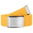 VINTAGE BASICS Unisex Stoffgürtel 130cm lang - 3,8cm breit - Herren und Damen Gürtel - Stufenlos verstellbarer Canvas Belt - Metallschnalle Gelb