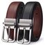 BULLIANT Ledergürtel Herren, Wendegürtel Herren Leder 31mm für Business Anzug und Jeans Gürtel,Ein Gürtel Wendbar Zwei Farben(Schwarz/Hellbraun,115cm/38-40" taille verstellbar)