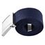 VINTAGE BASICS Unisex Stoffgürtel 130cm lang - 3,8cm breit - Herren und Damen Gürtel - Stufenlos verstellbarer Canvas Belt - Metallschnalle Blau