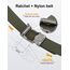 JUKMO Ratsche Gürtel Herren, Nylon Web Automatik Taktischer Arbeit Gürtel (Grün, Für Taille 60cm-105cm (Länge 120cm))