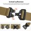 LC-dolida Taktischer Gürtel Herren, Militär Arbeitsgürte, Sicherheitsggurte Beutegürtel mit 2 Taktischen Schlüsselhaken&Metallschnalle, Taktische Gurt Belt für Outdoor Sport Camping Jagen