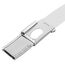 VINTAGE BASICS Unisex Stoffgürtel 130cm lang - 3,8cm breit - Herren und Damen Gürtel - Stufenlos verstellbarer Canvas Belt - Metallschnalle Weiß