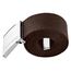 VINTAGE BASICS Unisex Stoffgürtel 130cm lang - 3,8cm breit - Herren und Damen Gürtel - Stufenlos verstellbarer Canvas Belt - Metallschnalle Dunkelbraun