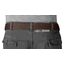 VINTAGE BASICS Unisex Stoffgürtel 130cm lang - 3,8cm breit - Herren und Damen Gürtel - Stufenlos verstellbarer Canvas Belt - Metallschnalle Dunkelbraun