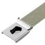 VINTAGE BASICS Unisex Stoffgürtel 130cm lang - 3,8cm breit - Herren und Damen Gürtel - Stufenlos verstellbarer Canvas Belt - Metallschnalle Grün/Seegras