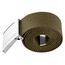 VINTAGE BASICS Unisex Stoffgürtel 130cm lang - 3,8cm breit - Herren und Damen Gürtel - Stufenlos verstellbarer Canvas Belt - Metallschnalle Grün/Military Olive
