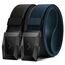 KEMISANT Taktischer Gürtel 2er, Gürtel Herren Arbeitsgürtel Militär Wandern 38mm,Schnellverschluss Metallschnalle(Schwarz/Purpurblau-105cm/30-34" taille verstellbar)