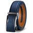 KEMISANT Gürtel Herren, Ledergürtel Ratsche Automatikschließe für Herren Business Anzug, 35mm Breit Gürtel,Größe Angepasst(Blau,110cm/30-36" taille verstellbar)