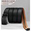 KEMISANT Gürtel Herren, Ledergürtel Ratsche Automatikschließe für Herren Business Anzug, 35mm Breit Gürtel,Größe Angepasst(Schwarz-160cm/48-56" taille verstellbar)