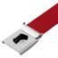VINTAGE BASICS Unisex Stoffgürtel 130cm lang - 3,8cm breit - Herren und Damen Gürtel - Stufenlos verstellbarer Canvas Belt - Metallschnalle Rot