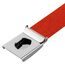 VINTAGE BASICS Unisex Stoffgürtel 130cm lang - 3,8cm breit - Herren und Damen Gürtel - Stufenlos verstellbarer Canvas Belt - Metallschnalle Orange