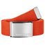 VINTAGE BASICS Unisex Stoffgürtel 130cm lang - 3,8cm breit - Herren und Damen Gürtel - Stufenlos verstellbarer Canvas Belt - Metallschnalle Orange