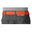 VINTAGE BASICS Unisex Stoffgürtel 130cm lang - 3,8cm breit - Herren und Damen Gürtel - Stufenlos verstellbarer Canvas Belt - Metallschnalle Orange