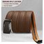 KEMISANT Gürtel Herren, Ledergürtel Ratsche Automatikschließe für Herren Business Anzug, 35mm Breit Gürtel,Größe Angepasst(Tawny-115cm/32-38" taille verstellbar)