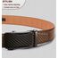 KEMISANT Gürtel Herren, Ledergürtel Ratsche Automatikschließe für Herren Business Anzug, 35mm Breit Gürtel,Größe Angepasst(Tawny-115cm/32-38" taille verstellbar)
