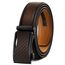 KEMISANT Gürtel Herren, Ledergürtel Ratsche Automatikschließe für Herren Business Anzug, 35mm Breit Gürtel,Größe Angepasst(Dunkelbraun,125cm/36-42" taille verstellbar)