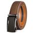 KEMISANT Gürtel Herren, Ledergürtel Ratsche Automatikschließe für Herren Business Anzug, 35mm Breit Gürtel,Größe Angepasst(Tawny-115cm/32-38" taille verstellbar)