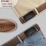 KEMISANT Gürtel Herren, Ledergürtel Ratsche Automatikschließe für Herren Business Anzug, 35mm Breit Gürtel,Größe Angepasst(Tawny-115cm/32-38" taille verstellbar)