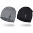 EMPIRELION 9" Leicht Stricken Mützen Hüte,Helm Liner Laufen Scheitelkäppchen Schlafen Kappen für Damen Herren (Schwarz+Mitte grau Melange)