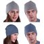 EMPIRELION 9" multifunktionale leichte Running Beanie-Mützen Skull Cap Radsport-Kappen Helmfutter Helm Unterziehmütze Schlaf Kappen für Damen Herren （Mitte grau Mel.+Stahlblau Mel.）