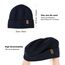 Wmcaps Beanie Mütze, Herren Winter Warme Unisex Wintermütze Strickmütze Dehnbare Weiche Wollmütze mit Bündchen und Dickem Warmem Futter Geschenke für Freundin männer Frauen （Navy Blau)
