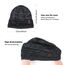 Wmcaps Beanie Mütze, Herren Winter Warme Unisex Wintermütze Strickmütze Dehnbare Weiche Wollmütze mit Bündchen und Dickem Warmem Futter Geschenke für Freundin männer Frauen, Schwarz/Weiß