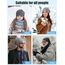 Kiiwah 2 Stück Beanie Mütze für Herren und Damen Streifen Slouch Unisex Stricken Beanie für den Frühling, Herbst und Winter (Schwarz Grau)