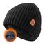 FORVEVO Mütze Herren Damen Winter, Warme Beanie Herren mit Fleece Futter, Thermo Wintermütze Männer, Winddichte Strickmützen für Unisex,Outdoor Laufen Skifahren(Schwarz)
