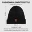 BARFULKER Beanie Mütze Damen Herren, Winter Warm Strickmütze Wintermützen Thermo Laufmützen Dehnbare Weiche Wollmütze mit Bündchen und Dickem Warmem Futter Geschenk Unisex,Schwarz
