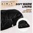 Wmcaps Mütze Herren Winter, Thermo Strickmützen für Herren, Warme Fleece Laufmütze Beanie Damen Herrenmütze Winter, Winddichte Wintermütze Männer Gefütterte und Gepolsterte(Burgunderrot + Schwarz)