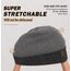 Wmcaps Mütze Herren Winter, Thermo Strickmützen für Herren, Warme Fleece Laufmütze Beanie Damen Herrenmütze Winter, Winddichte Wintermütze Männer Gefütterte und Gepolsterte (Hellgrau+Schwarz)