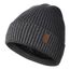 Wmcaps Mütze Herren Winter, Thermo Strickmützen für Herren, Warme Fleece Laufmütze Beanie Damen Herrenmütze Winter, Winddichte Wintermütze Männer Gefütterte und Gepolsterte(Edles Grau+Hellgrau)