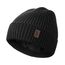 Wmcaps Mütze Herren Winter, Thermo Strickmützen für Herren, Warme Fleece Laufmütze Beanie Damen Herrenmütze Winter, Winddichte Wintermütze Männer Gefütterte und Gepolsterte (Dunkelgrau+Schwarz)
