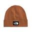 The North FACE Dock Worker Recycled Beanie | Deep Fit, Cuffed Wintermütze für Damen & Herren mit gewebtem Logopatch, Burnt Umbra, Einheitsgröße