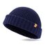 TOP-EX XL/XXL 100% Merino Wolle Fisherman Beanie Trawler Beanie Herren Damen Wintermuetze Strickmuetze Blau M/L