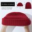 TOP-EX XL/XXL 100% Merino Wolle Fisherman Beanie Trawler Beanie Herren Damen Wintermuetze Strickmuetze Rot M/L