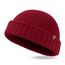 TOP-EX XL/XXL 100% Merino Wolle Fischer Beanie Herren KurzTrawler Beanie Mütze Damen Wintermuetze Strickmuetze Rot XL/XXL