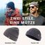 TOP-EX XL/XXL 100% Merino Wolle Trawler Beanie Herren Damen Fisherman Beanie Wintermuetze Strickmuetze Orange M/L