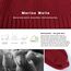 TOP-EX XL/XXL 100% Merino Wolle Fisherman Beanie Trawler Beanie Herren Damen Wintermuetze Strickmuetze Rot M/L