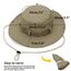 Favuit Sonnenhut, Boonie Hut Herren Damen Buschhut Breite Krempe Outdoor Hat UV Schutz Sonnenschutz Faltbar Wanderhut Fischerhut Gartenhut Anglerhut Buschhüte